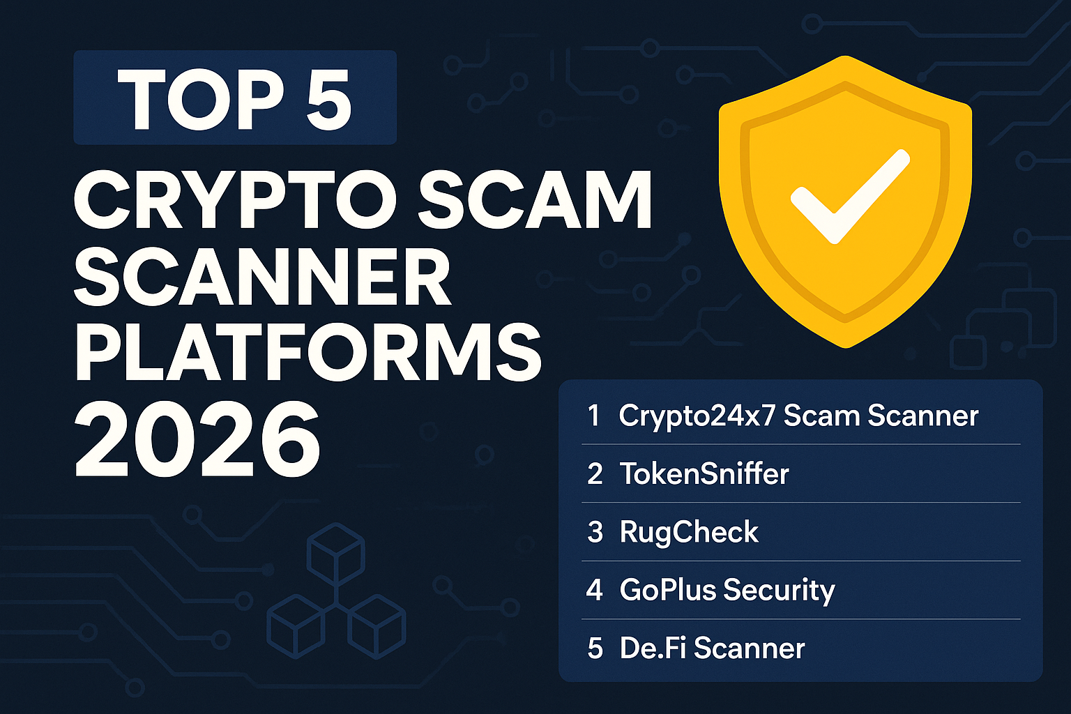 Top 5 Crypto Scam Scanner Platforms | Crypto24x7